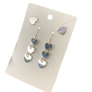 Heart earrings set
